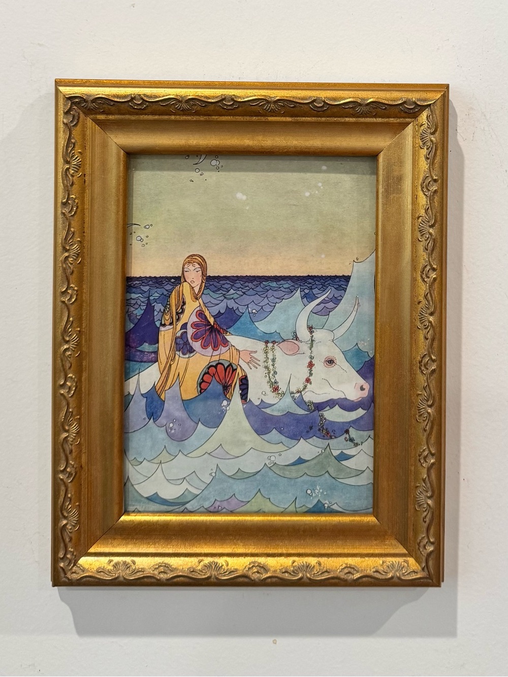 Europa and the bull art deco wall art by Virginia Frances Sterrett.